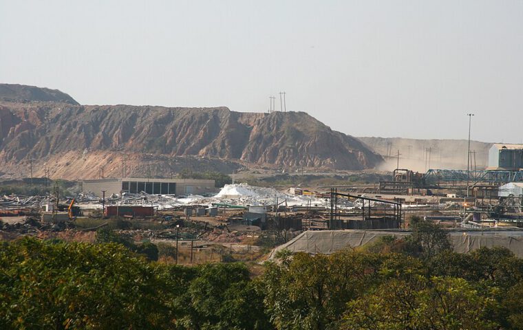 Blick in die Nchanga-Kupfermine nahe Chingola in Sambia.