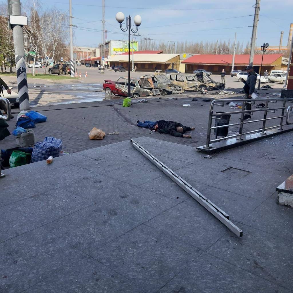 Aftermath of the missile attack on Kramatorsk railway station on 8 April 2022